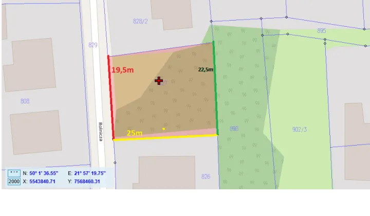 Działka rolna Rzeszów Staroniwa, ul. Rolnicza