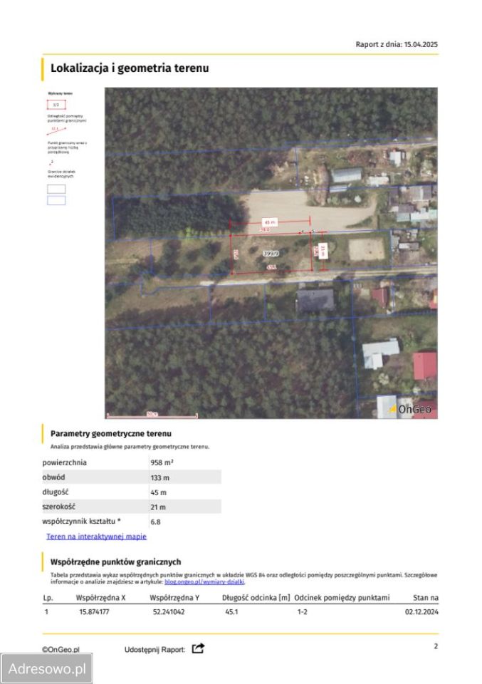 Działka budowlana Nądnia. Zdjęcie 9