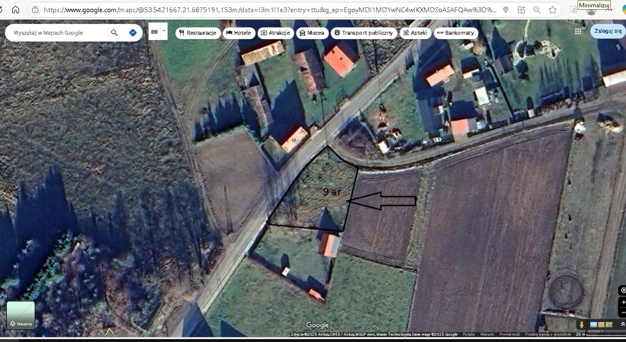 Działka rekreacyjna Stare Uściany