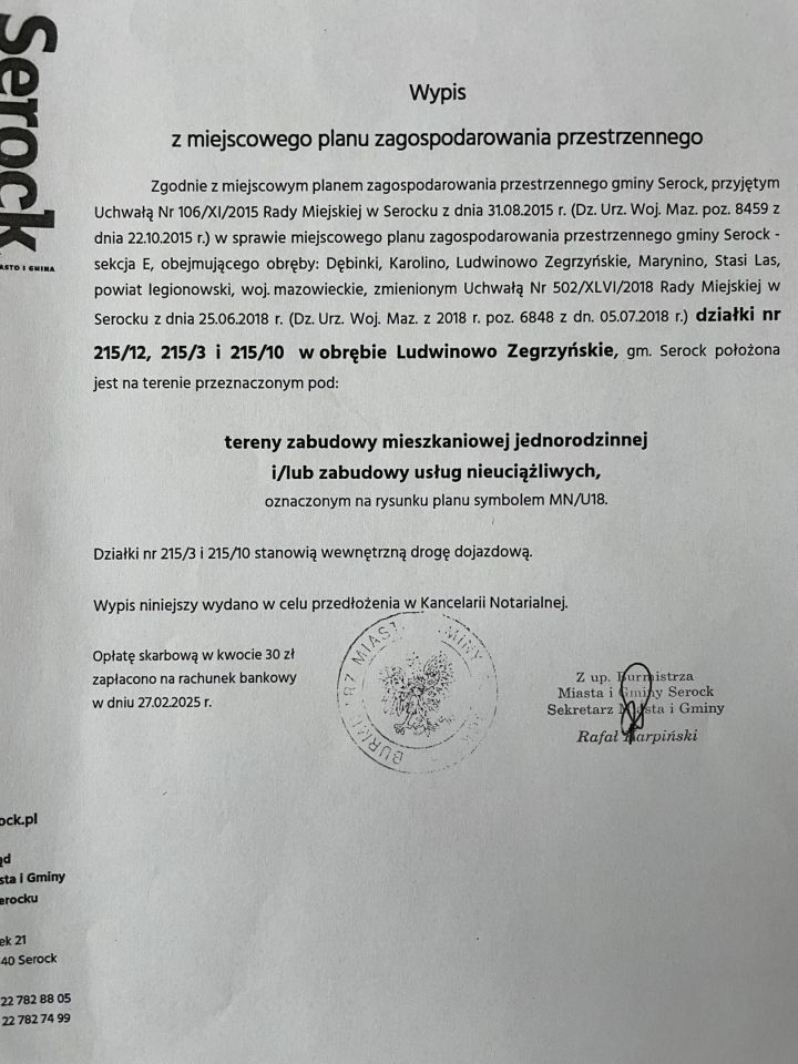 Działka budowlana Ludwinowo Zegrzyńskie, Nasielska. Zdjęcie 6