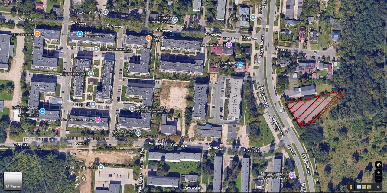 Działka budowlana Łódź Bałuty, ul. Zagajnikowa