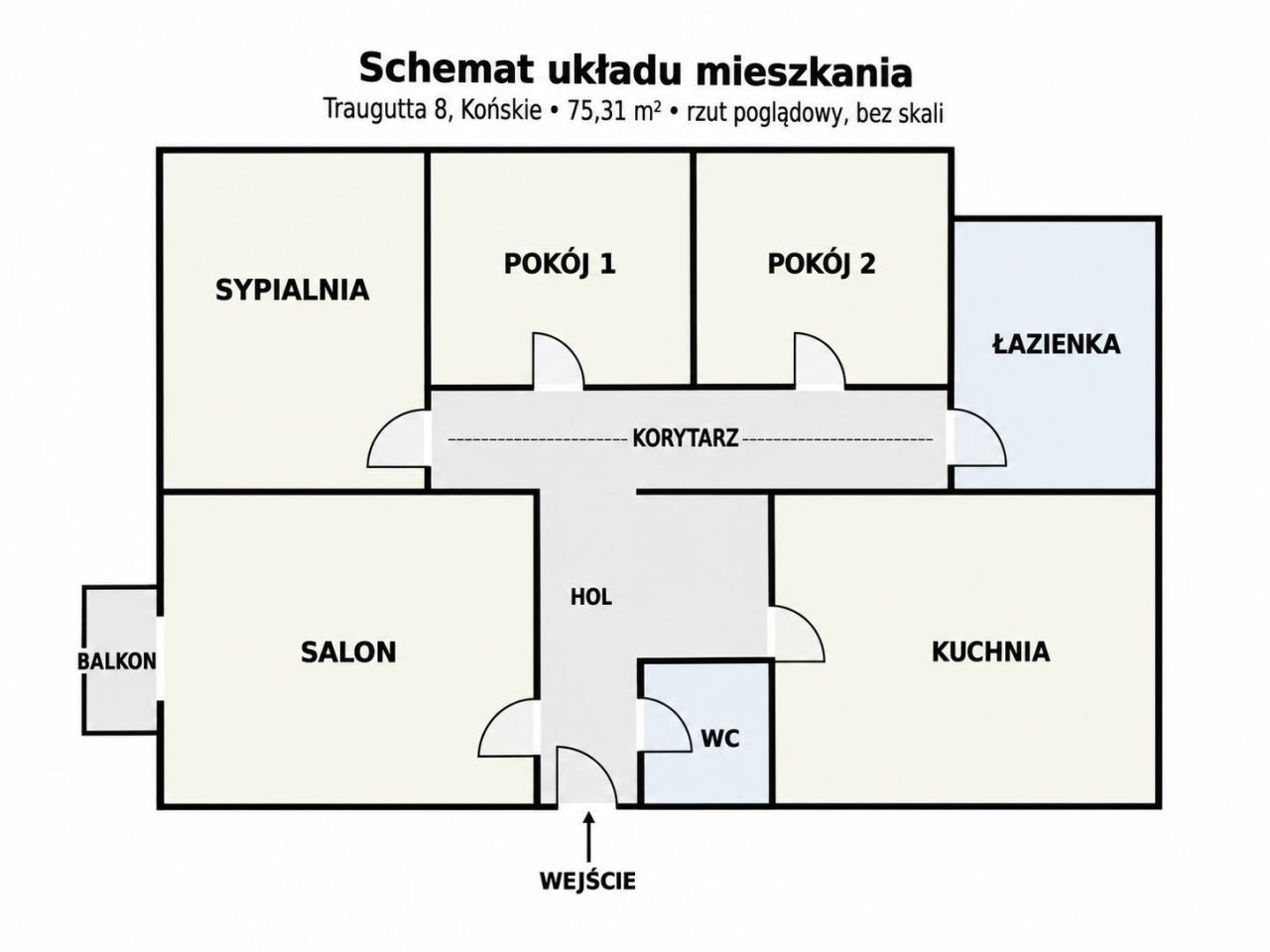 Mieszkanie 4-pokojowe Końskie, ul. Romualda Traugutta. Zdjęcie 16