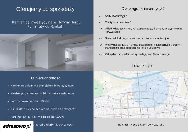 kamienica, 10 pokoi Nowy Targ, ul. Zygmunta Krasińskiego. Zdjęcie 3
