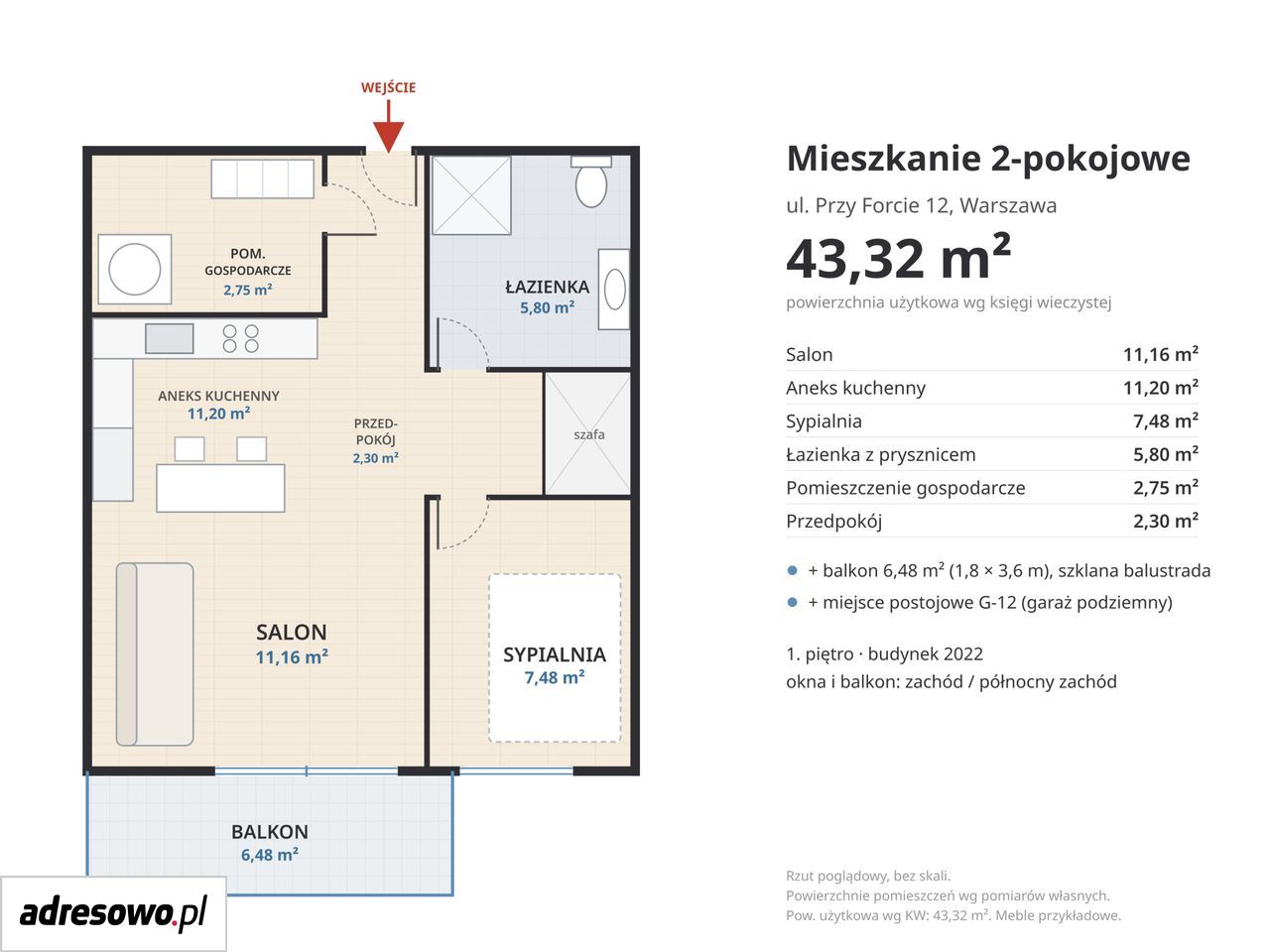 Mieszkanie 2-pokojowe Warszawa Ursus, ul. Przy Forcie. Zdjęcie 16