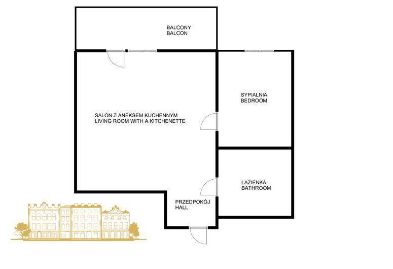 Mieszkanie 2-pokojowe Kraków Zabłocie, ul. Pana Tadeusza. Zdjęcie 2