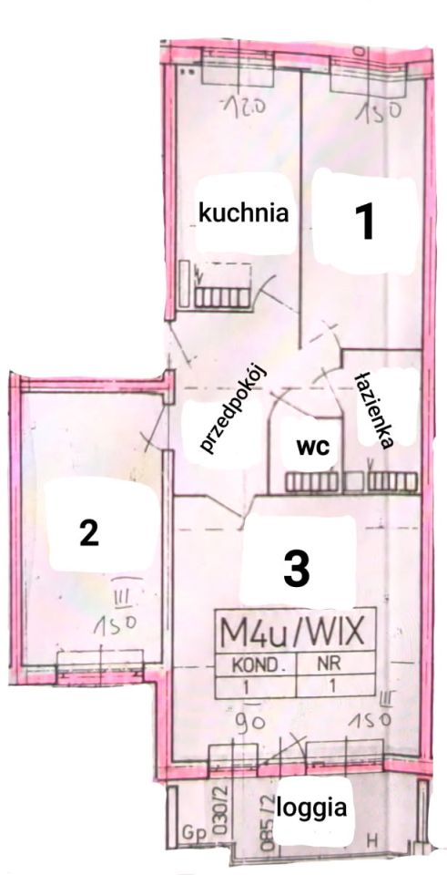 Warszawa Gocław, ul. gen. Leopolda Okulickiego Mieszkanie - 3 pokoje - 65 m² - parter