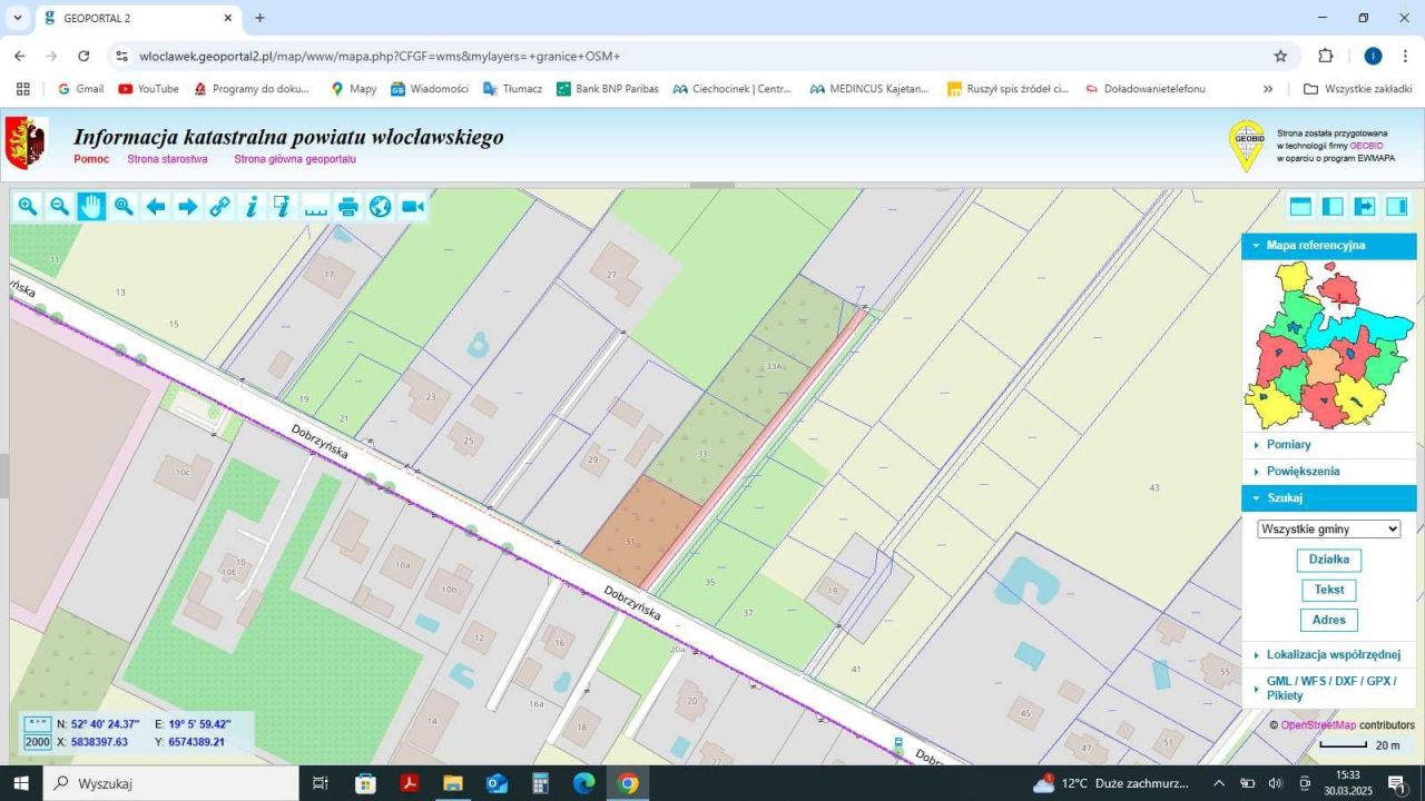Działka budowlana Szpetal Górny, ul. Dobrzyńska. Zdjęcie 3
