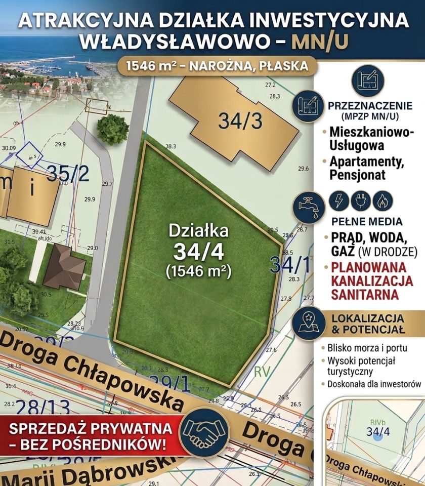 Działka budowlana Władysławowo, ul. Droga Chłapowska. Zdjęcie 6