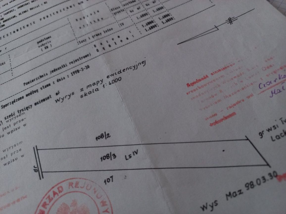 Działka leśna Czarkówka Mała