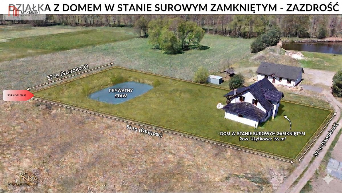 dom wolnostojący, 5 pokoi Zazdrość. Zdjęcie 2