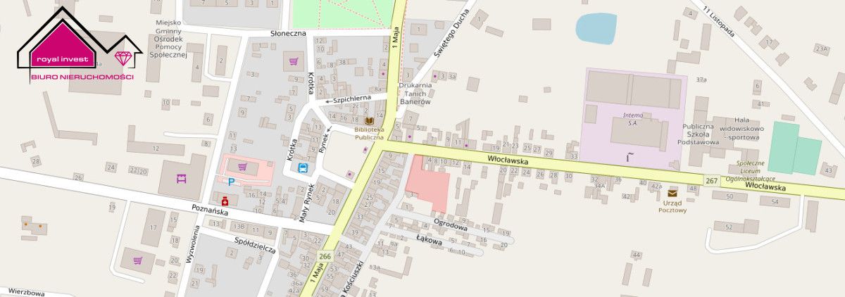 Działka inwestycyjna Piotrków Kujawski, ul. Włocławska