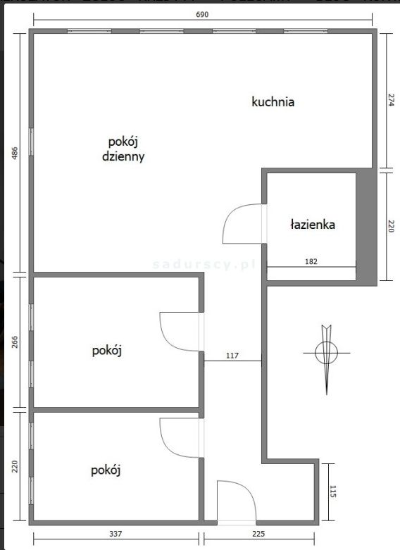 Mieszkanie 3-pokojowe Kraków Stare Miasto, Lobzowska