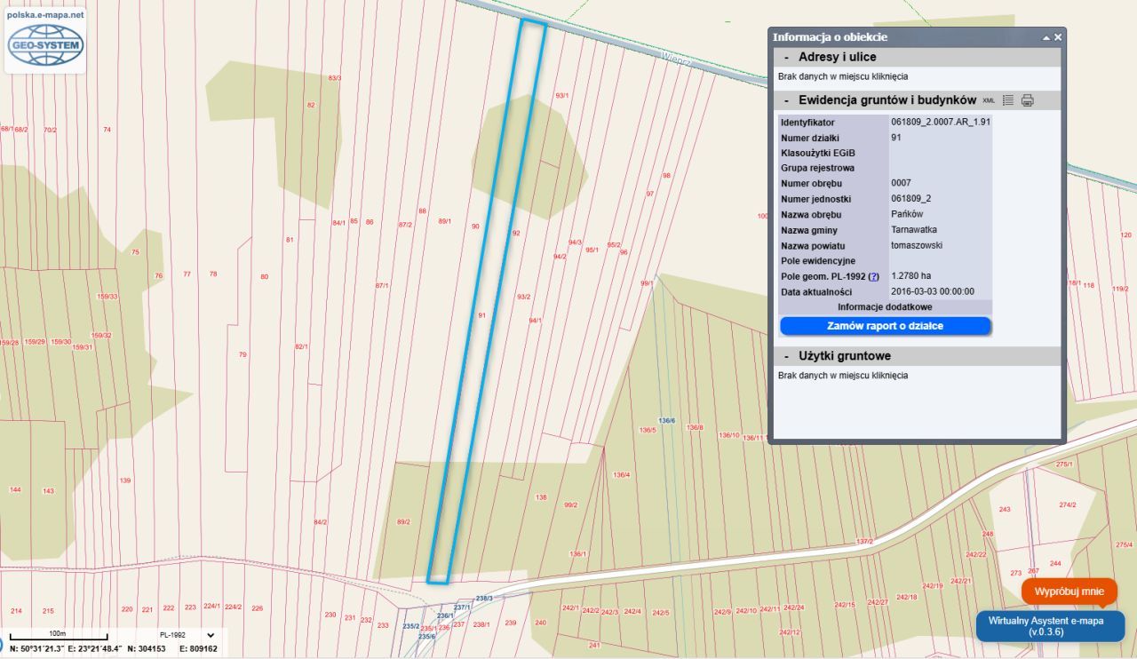 Działka rolna Pańków. Zdjęcie 3