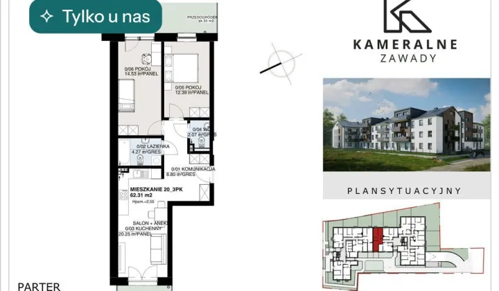 Mieszkanie 3-pokojowe Białystok Zawady, ul. św. Krzysztofa
