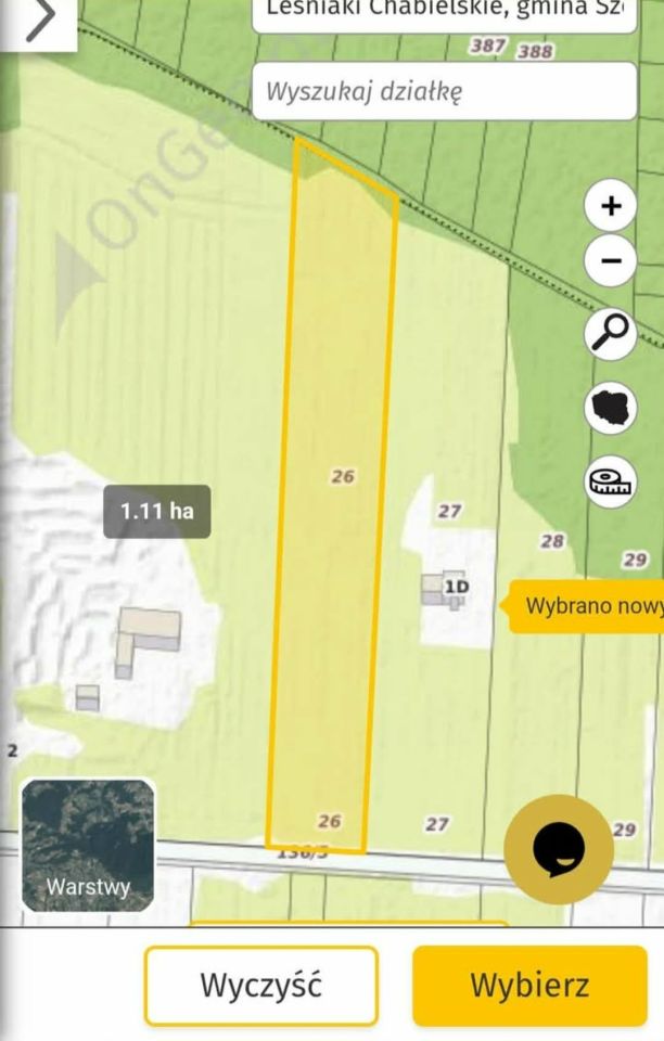 Działka rolna Leśniaki Chabielskie, leśniaki chabielskie. Zdjęcie 4