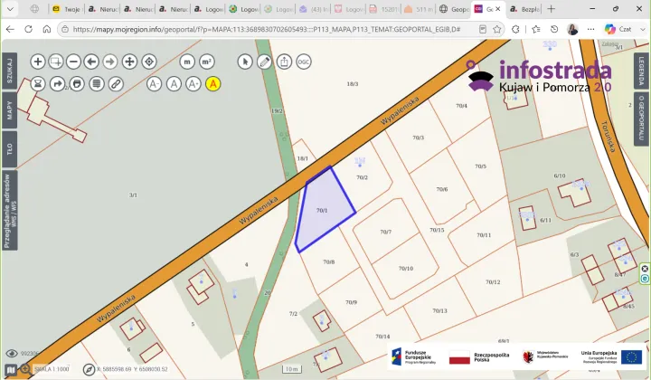 Działka rolno-budowlana Bydgoszcz Łęgnowo, ul. Wypaleniska