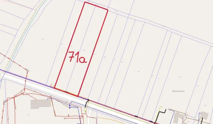 Działka inwestycyjna Krzywa
