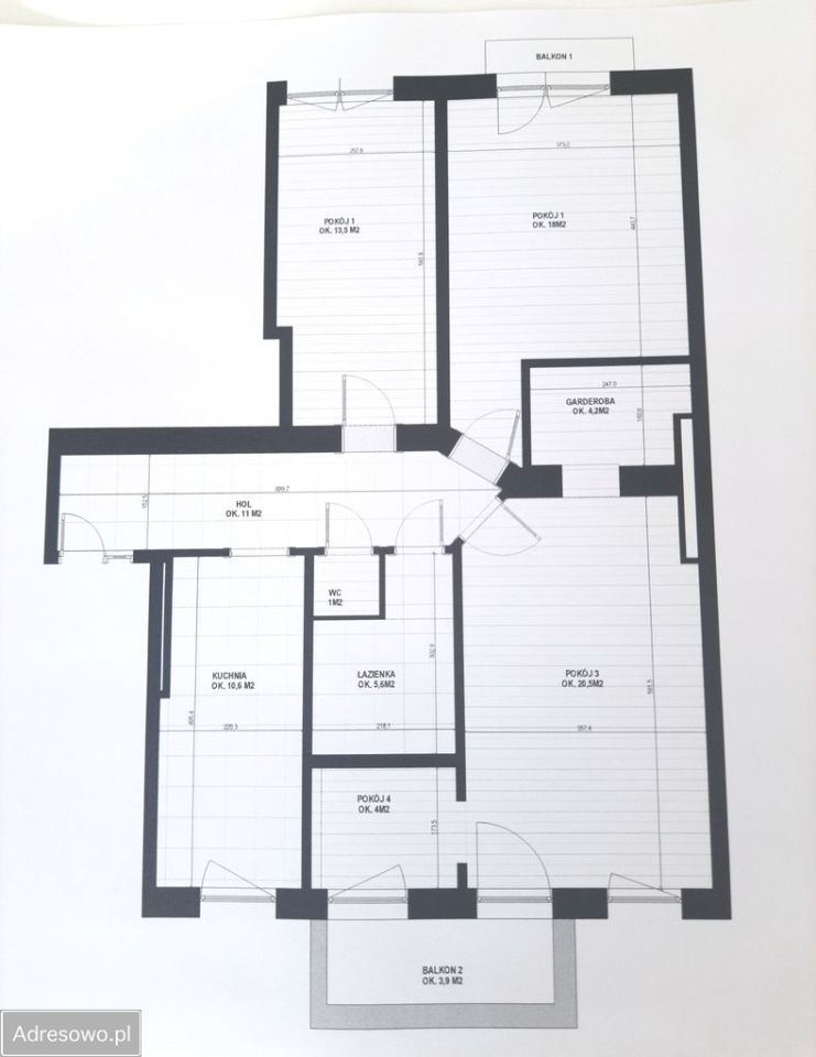 Mieszkanie 3-pokojowe Wrocław Krzyki, ul. Wapienna. Zdjęcie 13