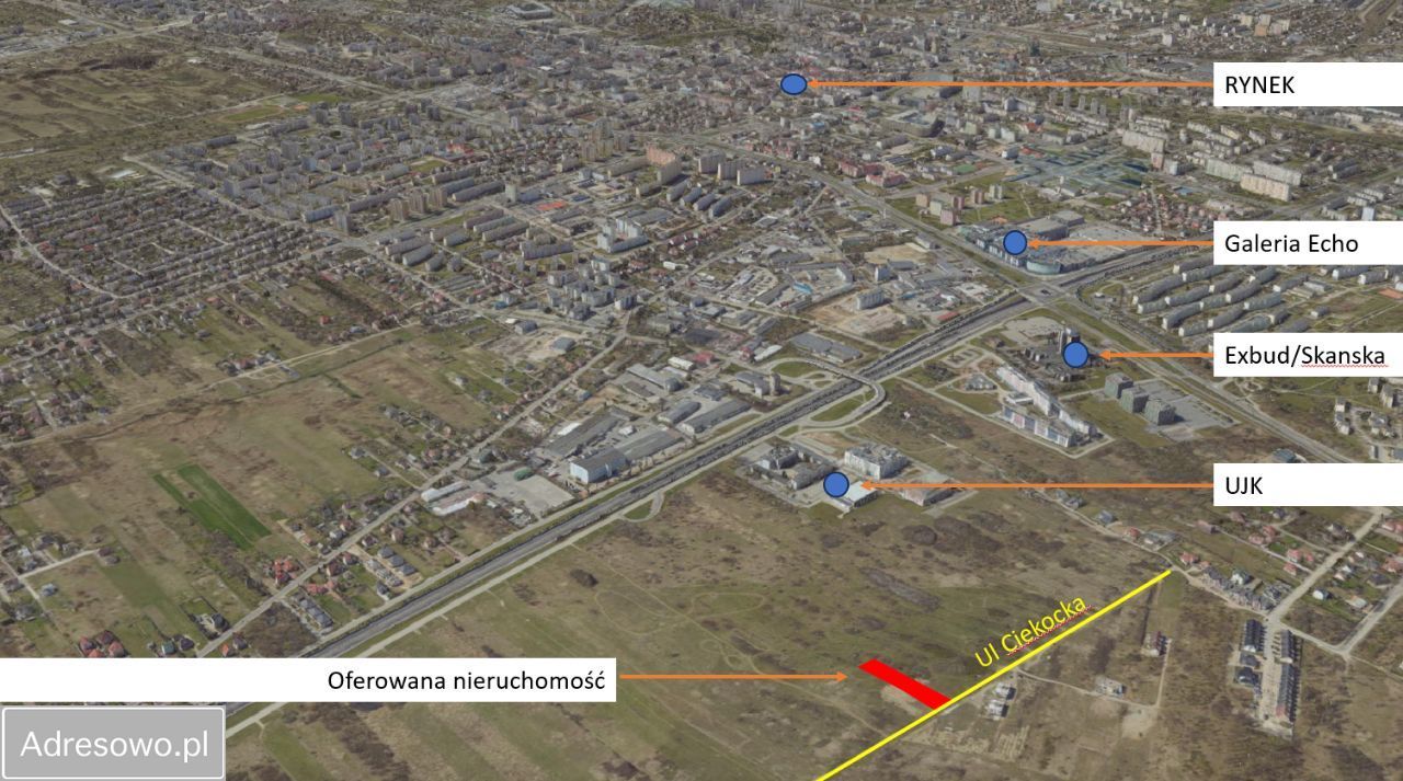 Działka budowlana Kielce Nowy Folwark, ul. Ciekocka. Zdjęcie 9