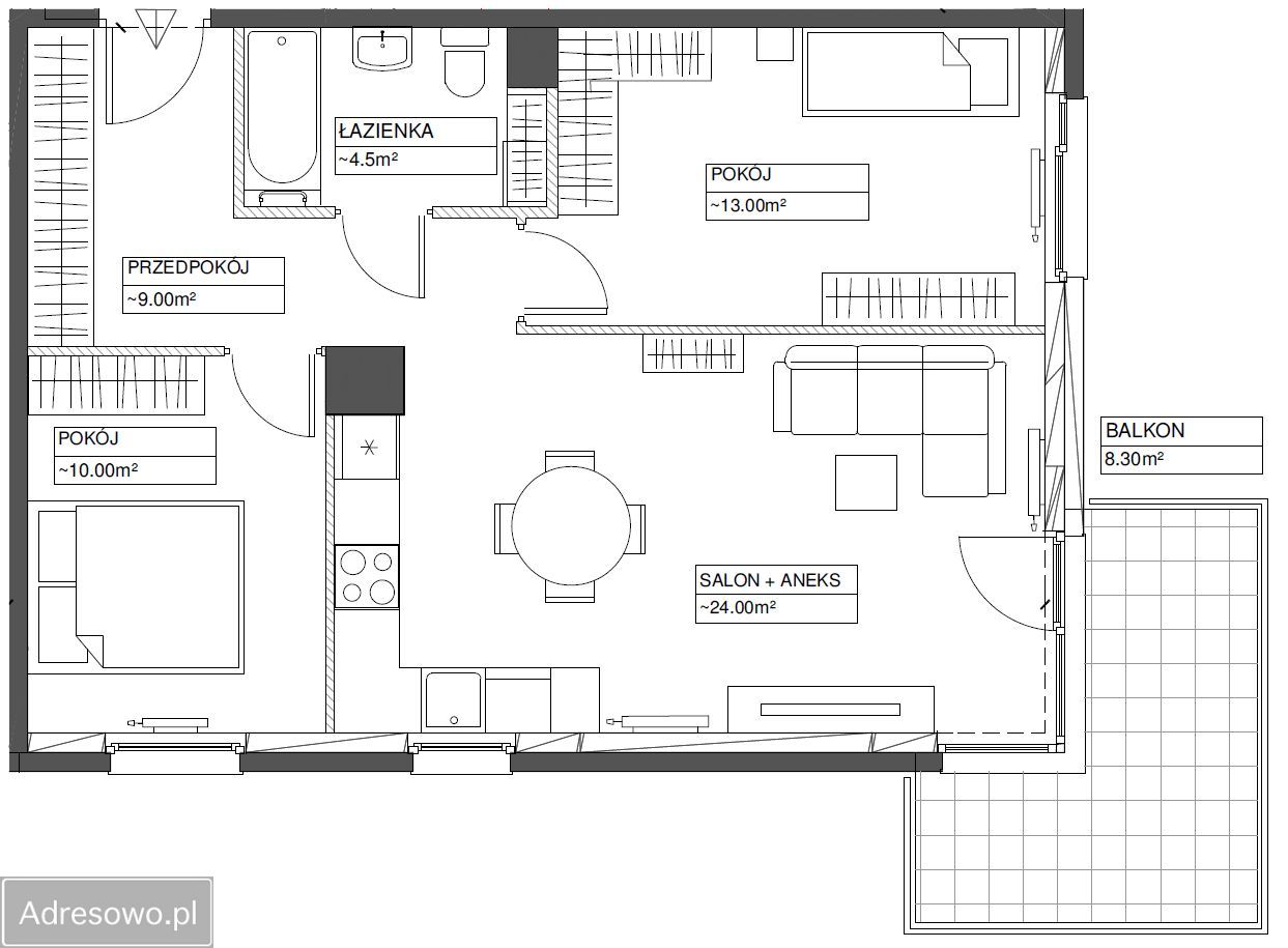 Mieszkanie 3-pokojowe Gdańsk Jasień, ul. Lawendowe Wzgórze. Zdjęcie 6