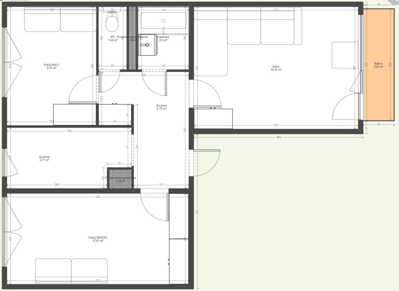 Mieszkanie 3-pokojowe Warszawa Bielany, ul. Marii Dąbrowskiej. Zdjęcie 21