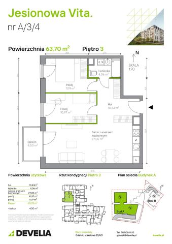 Mieszkanie 3-pokojowe Gdańsk Wrzeszcz, ul. Jesionowa. Zdjęcie 6