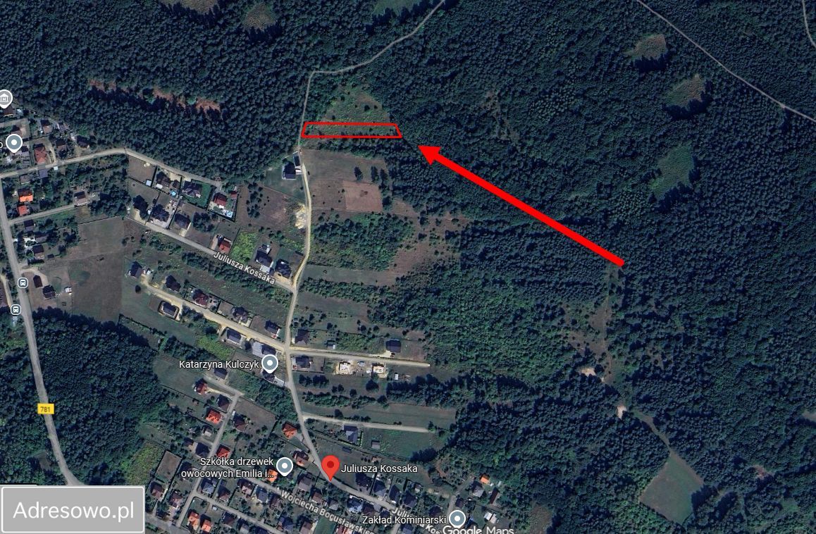 Działka budowlana Płaza, ul. Juliusza Kossaka