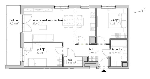 Mieszkanie 3-pokojowe Poznań Starołęka, ul. Unii Lubelskiej. Zdjęcie 7