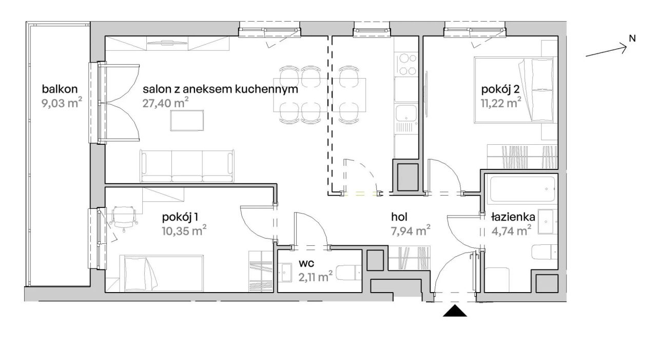Mieszkanie 3-pokojowe Poznań Starołęka, ul. Unii Lubelskiej. Zdjęcie 7