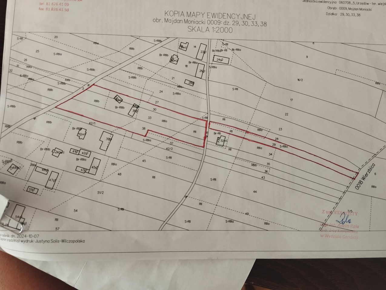 Działka rolno-budowlana Majdan Moniacki. Zdjęcie 2