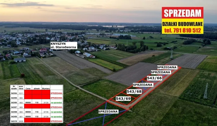 Działka budowlana Knyszyn, ul. Starodworna