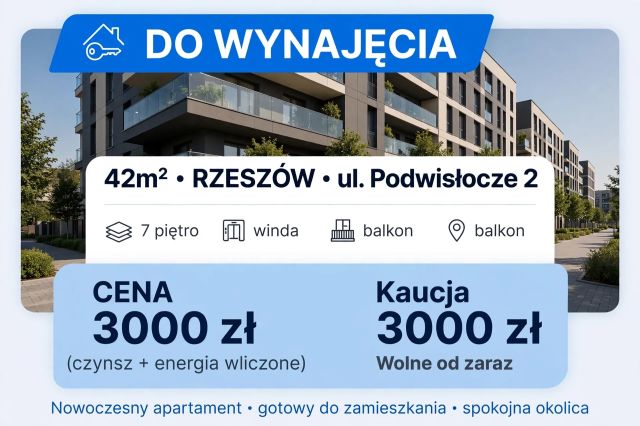 Mieszkanie 2-pokojowe Rzeszów Nowe Miasto, ul. Podwisłocze. Zdjęcie 1