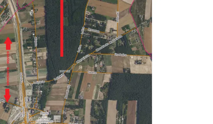 Działka budowlana Załuski, ul. Leśna