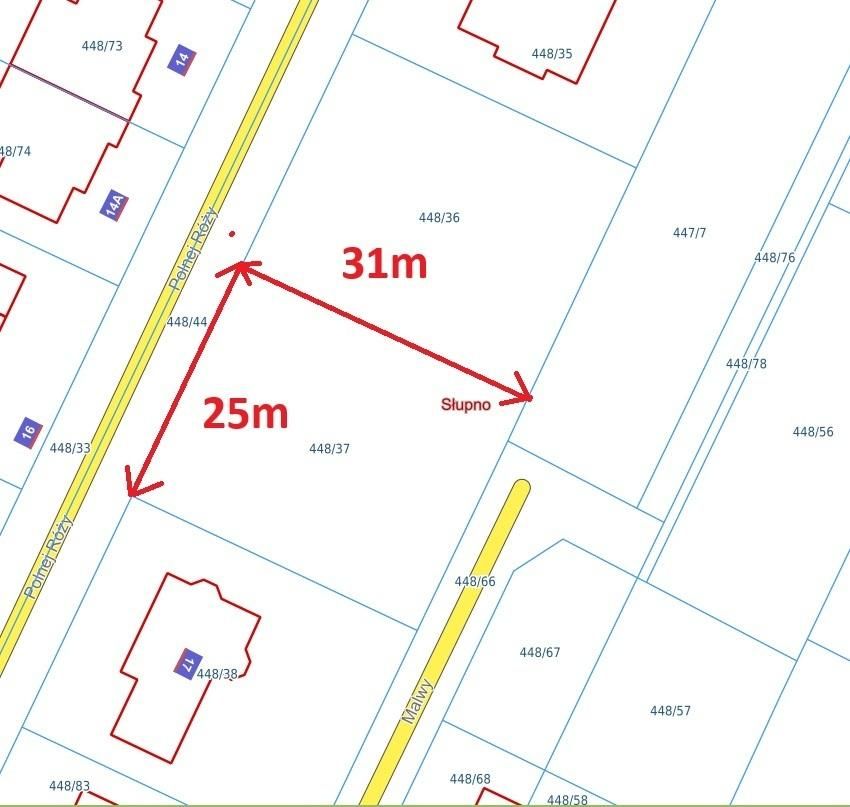 Działka budowlana Słupno, ul. Polnej Róży