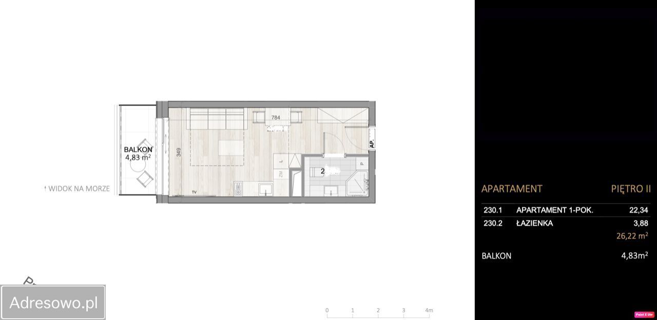 Mieszkanie 1-pokojowe Międzyzdroje, ul. Bohaterów Warszawy. Zdjęcie 2