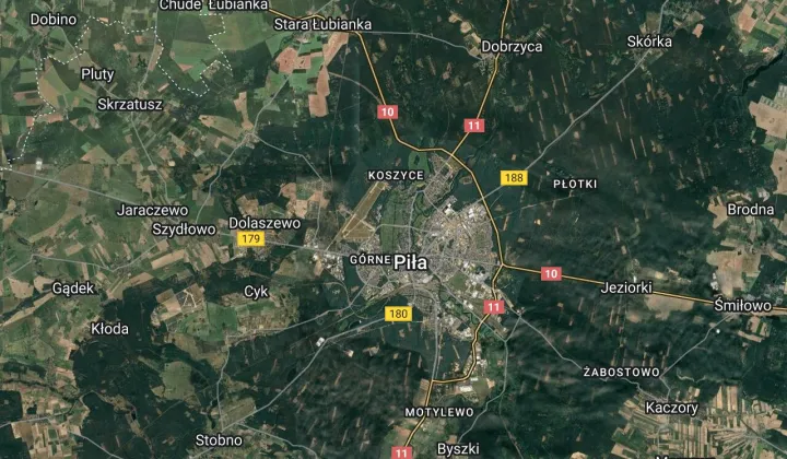 Działka rod Piła Centrum, ul. Paderewskiego