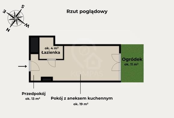 Mieszkanie 1-pokojowe Wrocław Krzyki, ul. Stanisława Drabika. Zdjęcie 12