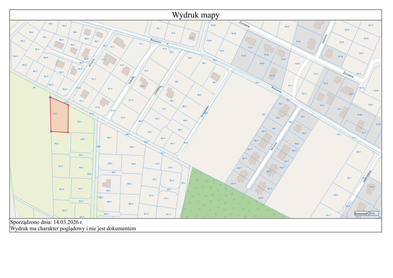 Działka budowlana Słupno, ul. Bociania. Zdjęcie 3