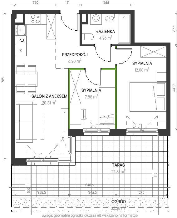 Mieszkanie 3-pokojowe Wrocław Maślice, ul. Augustowska. Zdjęcie 6