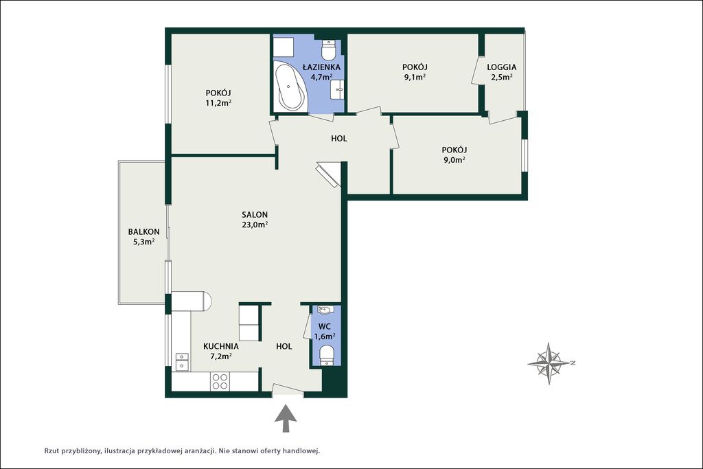 Mieszkanie 4-pokojowe Marki, ul. Pałacowa. Zdjęcie 27