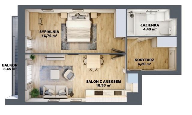 Mieszkanie 2-pokojowe Lublin Śródmieście. Zdjęcie 3