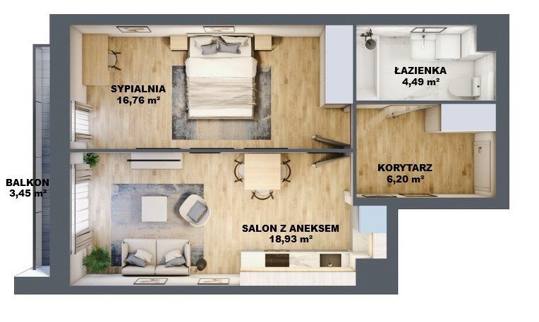 Mieszkanie 2-pokojowe Lublin Śródmieście. Zdjęcie 3