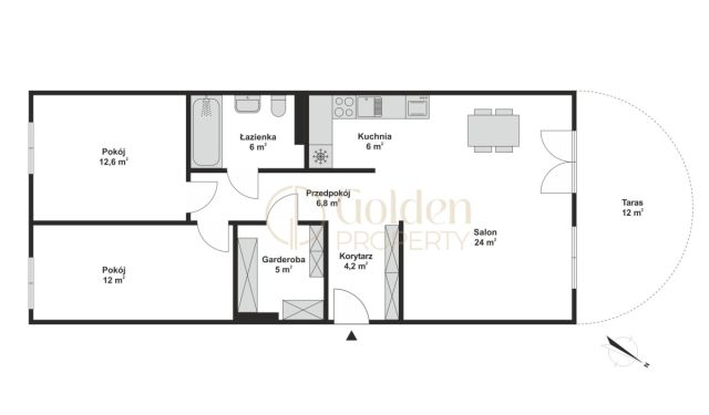 Mieszkanie 3-pokojowe Straszyn, ul. Saturna. Zdjęcie 17