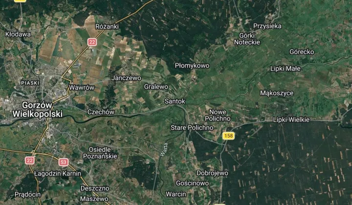 Działka budowlana Santok, Gralewska