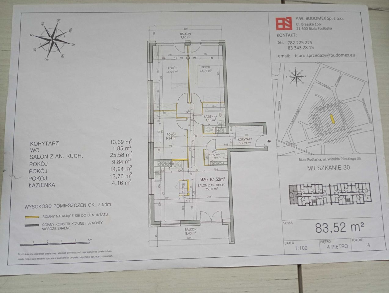 Mieszkanie 4-pokojowe Biała Podlaska, ul. Witolda Pileckiego. Zdjęcie 8