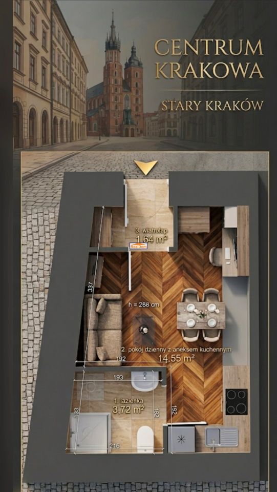 Mieszkanie 1-pokojowe Kraków Krowodrza, ul. św. Teresy. Zdjęcie 1