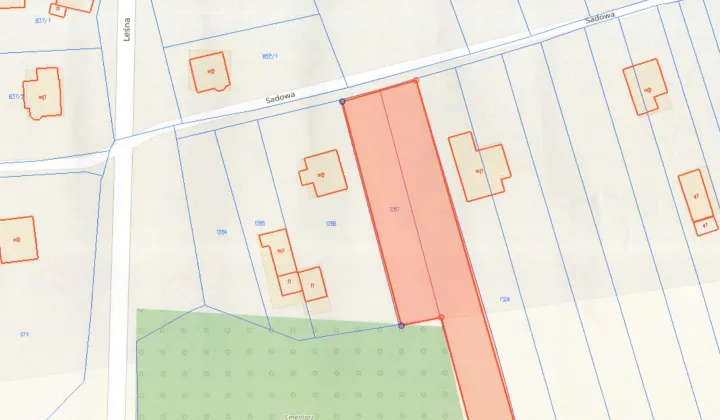 Działka budowlana Modliborzyce, ul. Sadowa