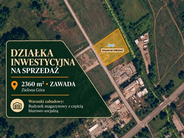 Działka inwestycyjna Zielona Góra Zawada. Zdjęcie 1