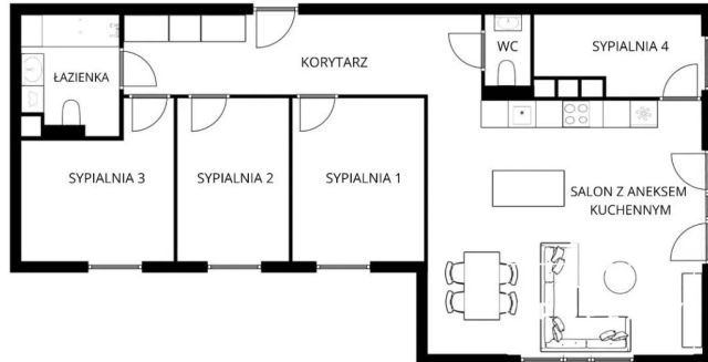Mieszkanie 4-pokojowe Wrocław, ul. Adama Mickiewicza. Zdjęcie 1