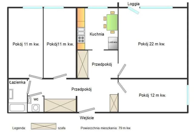 Mieszkanie 4-pokojowe Warszawa Gocław, ul. gen. Augusta Emila Fieldorfa. Zdjęcie 5